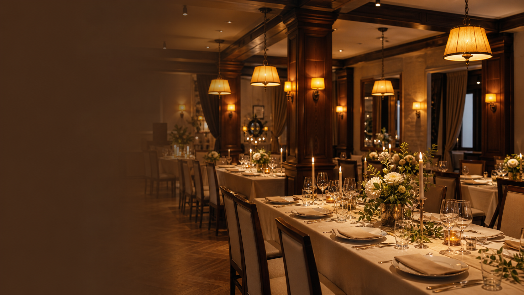 Restauracja w stylu Amber warmth Amber Banquet przy ulicy Gdańskiej w Bydgoszczy